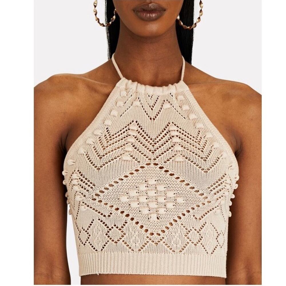 INTERMIX‎ Stevie Crochet Halter Crop Top Size Small New With Tags